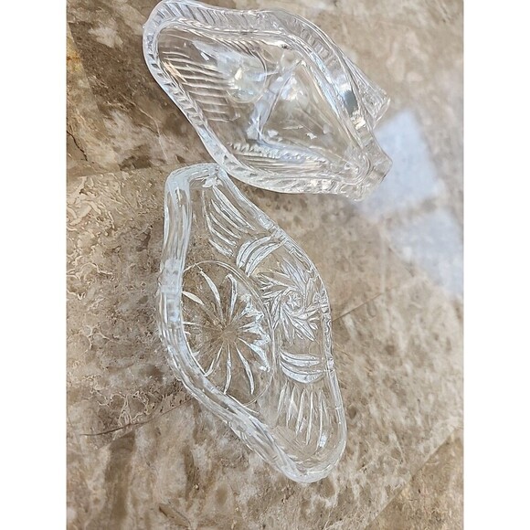 Vintage Clear Nesting Swan Glass Dish 3 1/2x4x2 - Picture 4 of 5